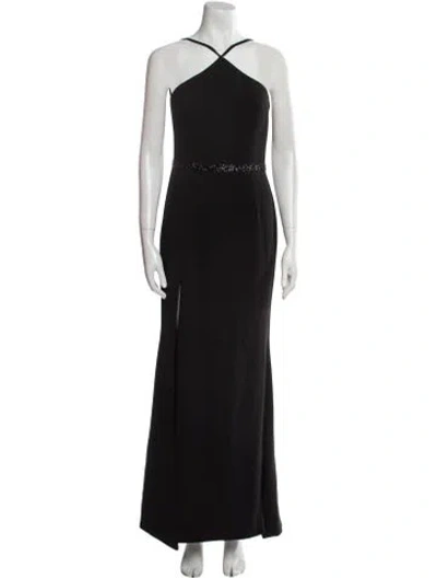 Pre-owned Helsi Halterneck Long Dress In Black