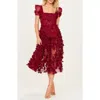 Helsi Heidi Midi Dress In Burgundy