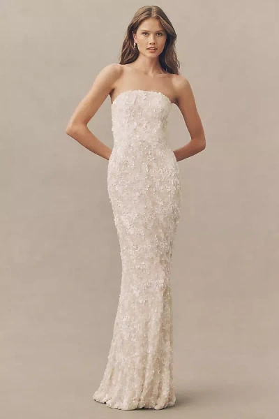 Helsi Helen Stretch Strapless Mermaid Dress In Neutral