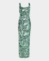 Helsi Iris Sequin Sleeveless Gown In Multi