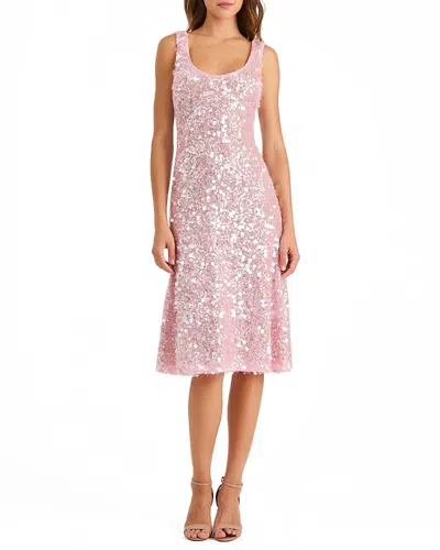 Helsi Isla Fit And Flare Sequin Midi Dress In Pink