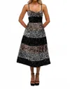 Helsi Jackie Midi Dress In Multi Colored In Black