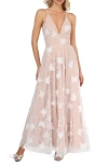 Helsi Josephine Beaded Gown In Off White/ Nude
