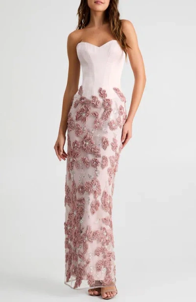 Helsi Julia Embellished Strapless Gown In Multi