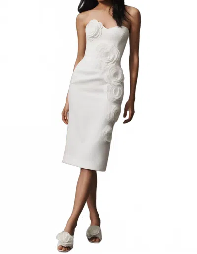 Helsi Kaia 3d Floral Midi Dress In Off White