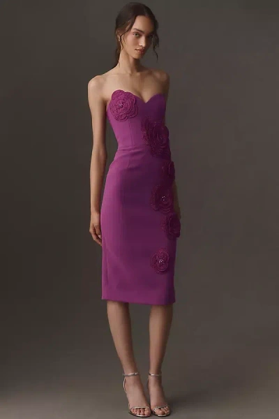 Helsi Kaia 3d Floral Midi Dress In Purple