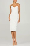 Helsi Kaia Floral Appliqué Strapless Dress In Off White