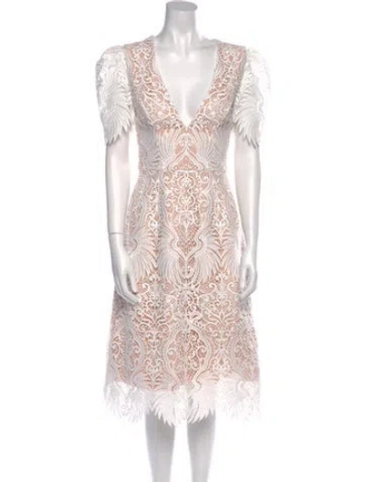 Pre-owned Helsi Lace Pattern Midi Length Dress W/ Tags In Pink