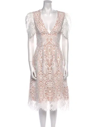 Pre-owned Helsi Lace Pattern Midi Length Dress W/ Tags In Pink