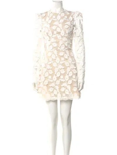 Pre-owned Helsi Lace Pattern Mini Dress W/ Tags In Neutral