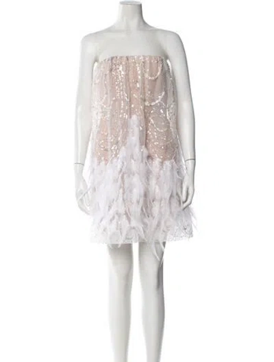 Pre-owned Helsi Lace Pattern Mini Dress In White
