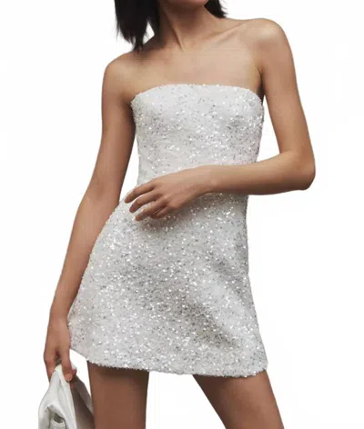 Helsi Linda Strapless Sequin Mini Dress In White