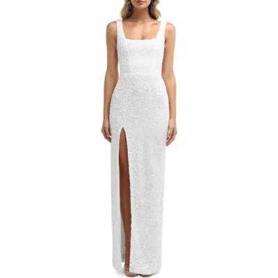 Helsi Marilyn Sequin Gown In White