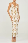 Helsi Norah Embroidered Lace Overlay Cocktail Dress In Multi