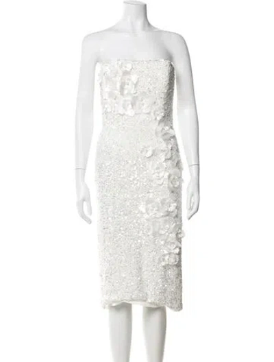 Pre-owned Helsi Patterned Knee-length Dress In White