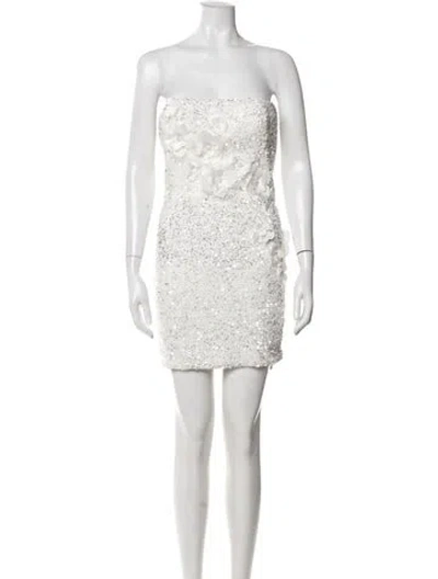 Pre-owned Helsi Patterned Mini Dress In White