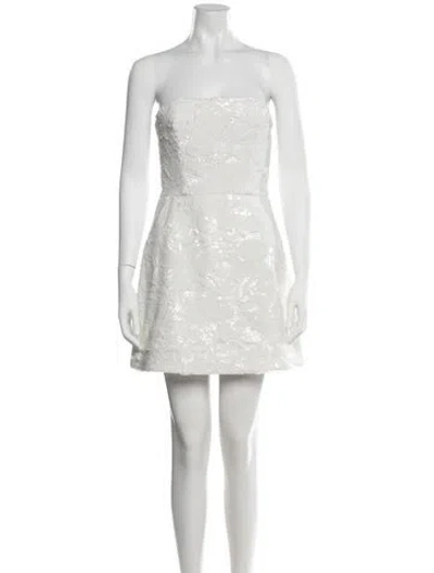 Pre-owned Helsi Patterned Mini Dress In White