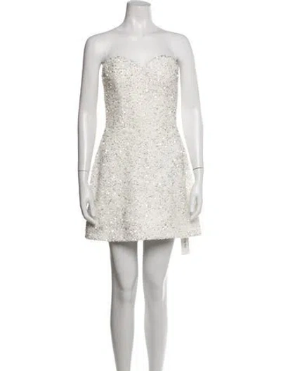 Pre-owned Helsi Patterned Mini Dress In White