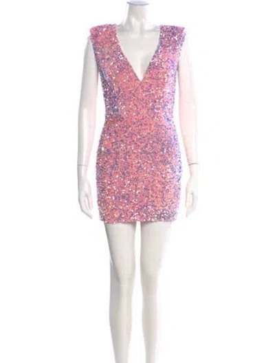 Pre-owned Helsi Printed Mini Dress In Pink