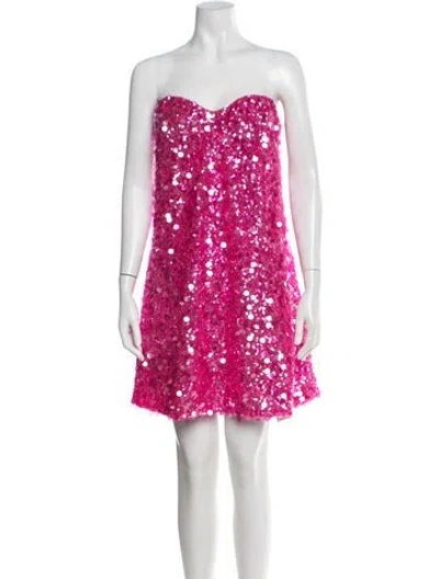 Pre-owned Helsi Printed Mini Dress In Pink