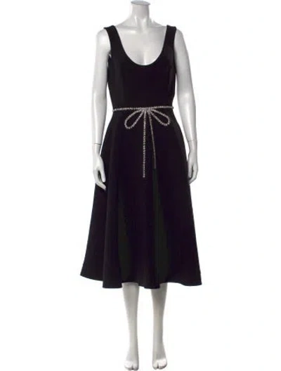 Pre-owned Helsi Scoop Neck Midi Length Dress W/ Tags In Black