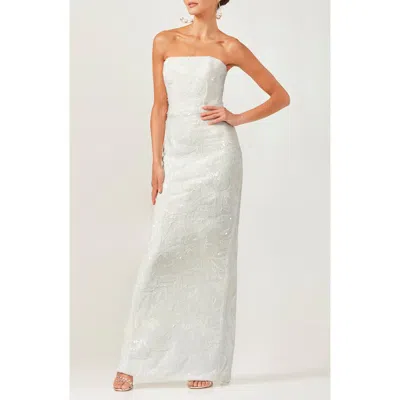 HELSI HELSI SERENA SEQUIN STRAPLESS SHEATH GOWN