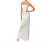 Helsi Serena Strapless Sequin Long Gown In White In White