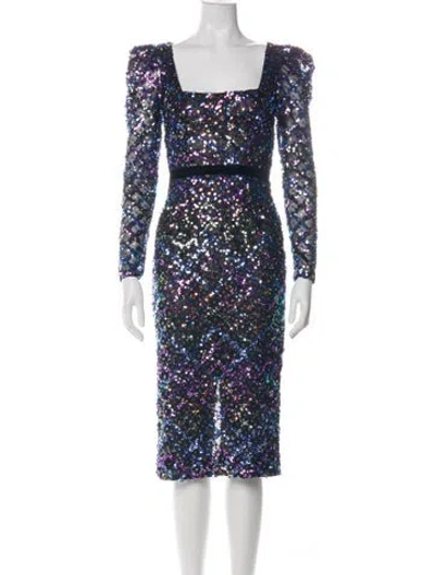 Pre-owned Helsi Square Neckline Knee-length Dress W/ Tags In Purple