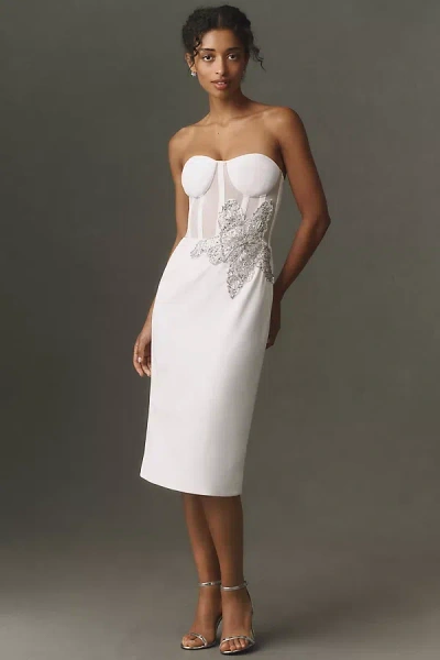 Helsi Stella Bustier Midi Dress In Ivory
