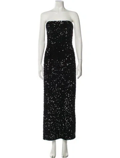 Pre-owned Helsi Strapless Long Dress In Black