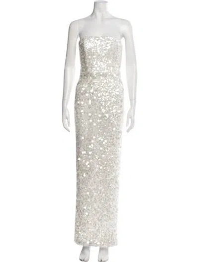 Pre-owned Helsi Strapless Long Dress In White