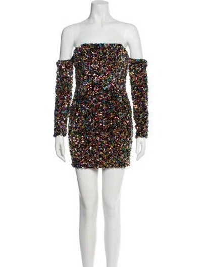 Pre-owned Helsi Strapless Mini Dress In Multicolor