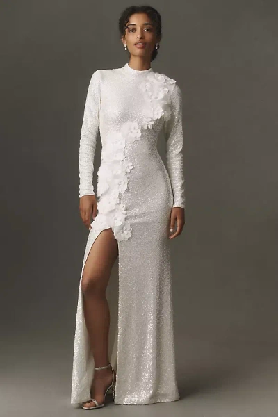 Helsi Tracy 3d Floral Maxi Dress In Ivory