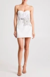 Helsi Trisha Sequin Strapless Minidress In White