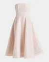 Helsi Vivi Strapless Beaded Fit & Flare Midi Dress In Ivory Nude
