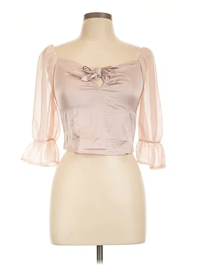 Pre-owned Hem & Thread 3/4 Sleeve Blouse In Pink