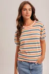Hem & Thread Bayside Top In Blue In Multi