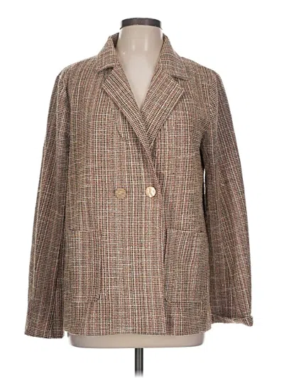 Pre-owned Hem & Thread Blazer Jacket In Brown