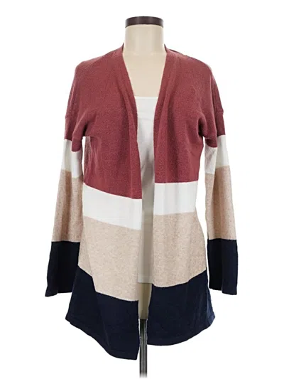 Pre-owned Hem & Thread Cardigan Sweater In Burgundy