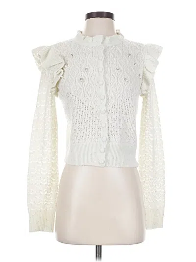 Pre-owned Hem & Thread Cardigan Sweater In Ivory