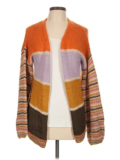 Pre-owned Hem & Thread Cardigan Sweater In Orange