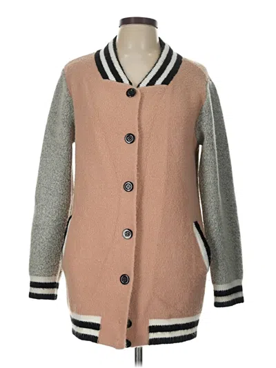 Pre-owned Hem & Thread Cardigan Sweater In Tan