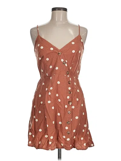 Pre-owned Hem & Thread Casual Dress In Brown