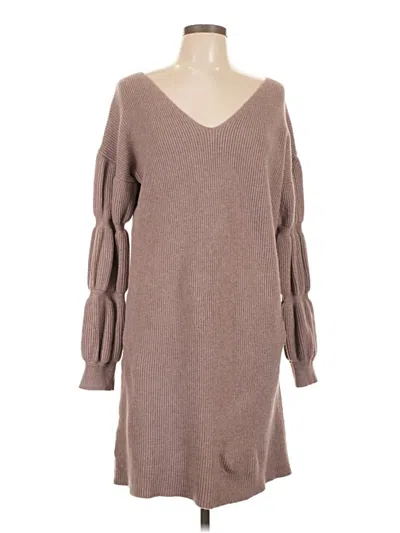 Pre-owned Hem & Thread Casual Dress In Brown