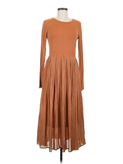 Pre-owned Hem & Thread Casual Dress In Brown