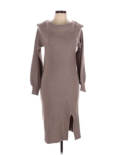 Pre-owned Hem & Thread Casual Dress In Brown
