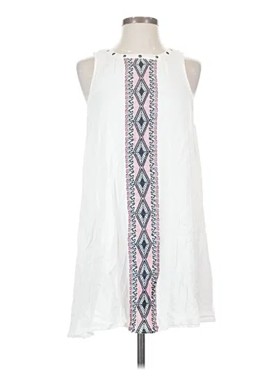 Pre-owned Hem & Thread Casual Dress In White