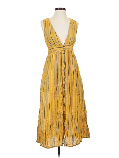 Pre-owned Hem & Thread Casual Dress In Yellow