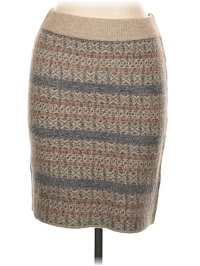 Pre-owned Hem & Thread Casual Skirt In Tan