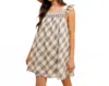 Hem & Thread Check Me Out Dress In Beige In Neutral